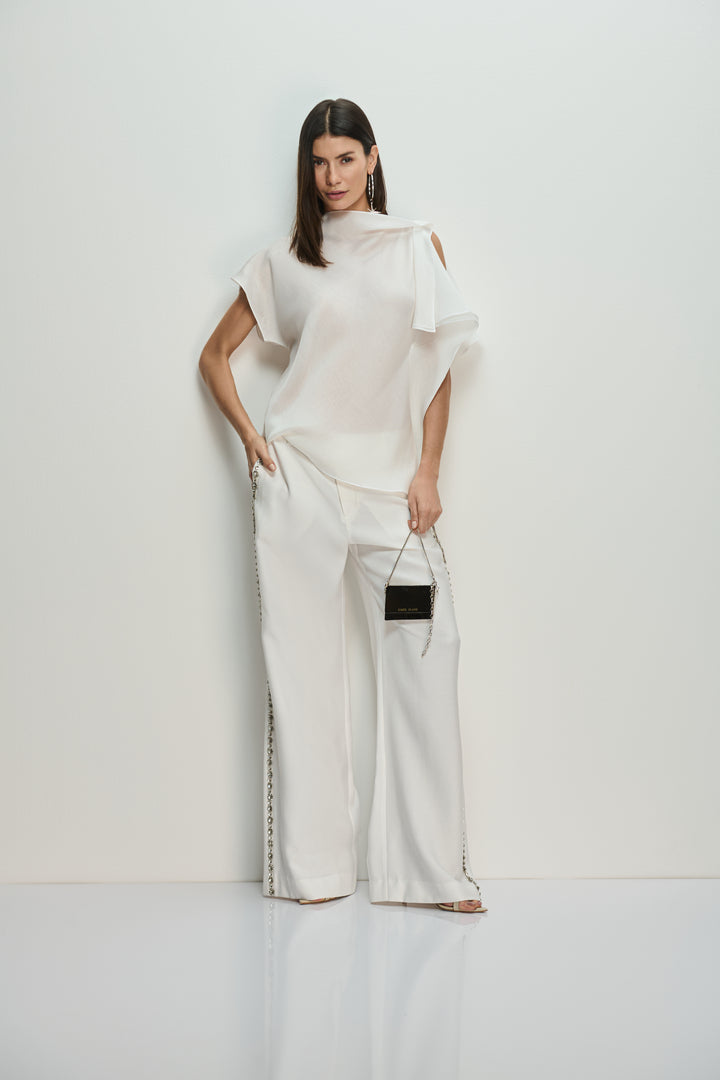 Asymmetrical Organza Blouse