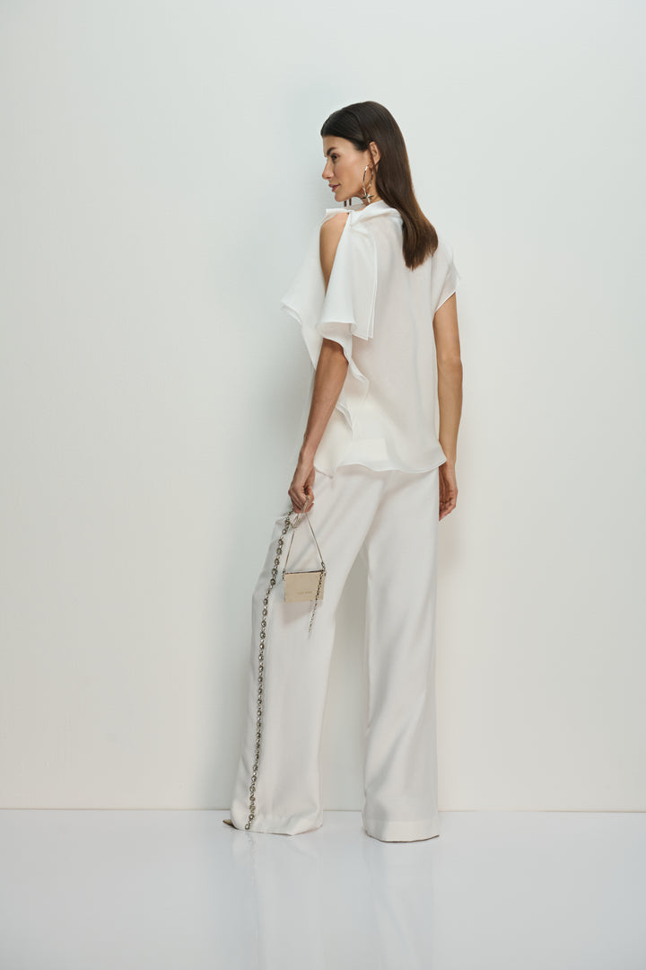 Asymmetrical Organza Blouse