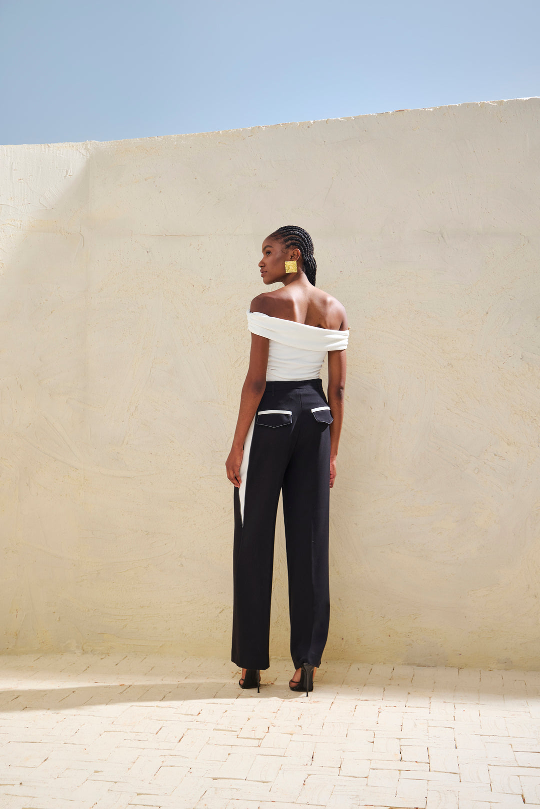 Metal Shoulder Blouse