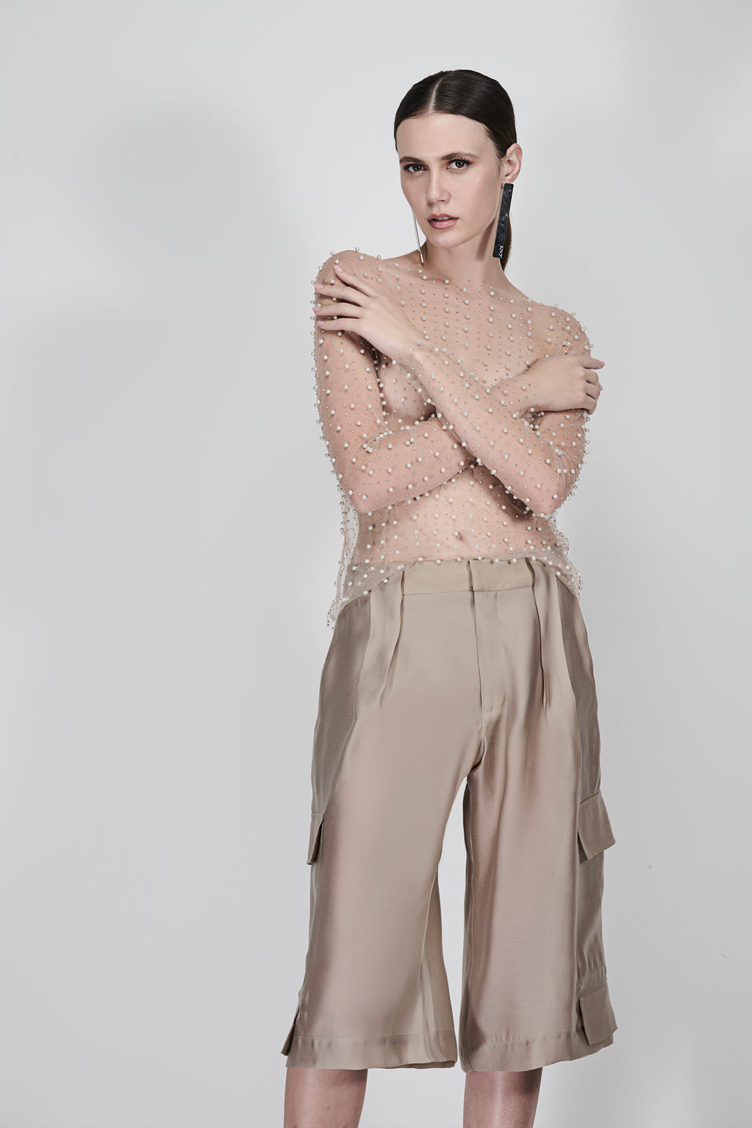 Pearl Tulle Blouse