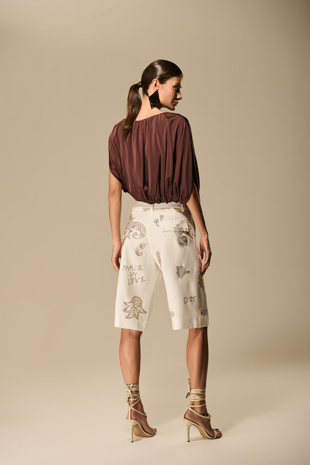 Draped Jersey Blouse