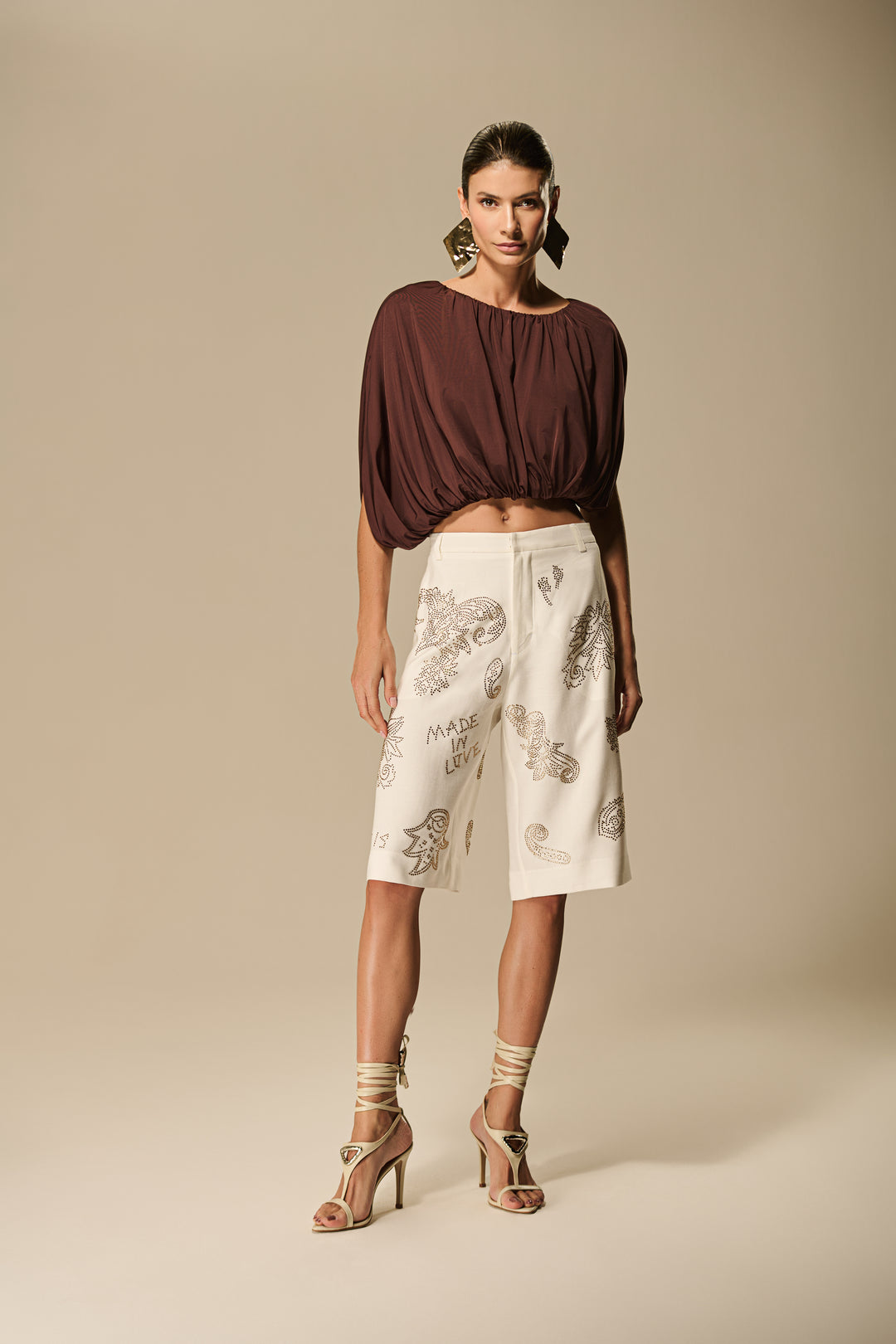 Draped Jersey Blouse