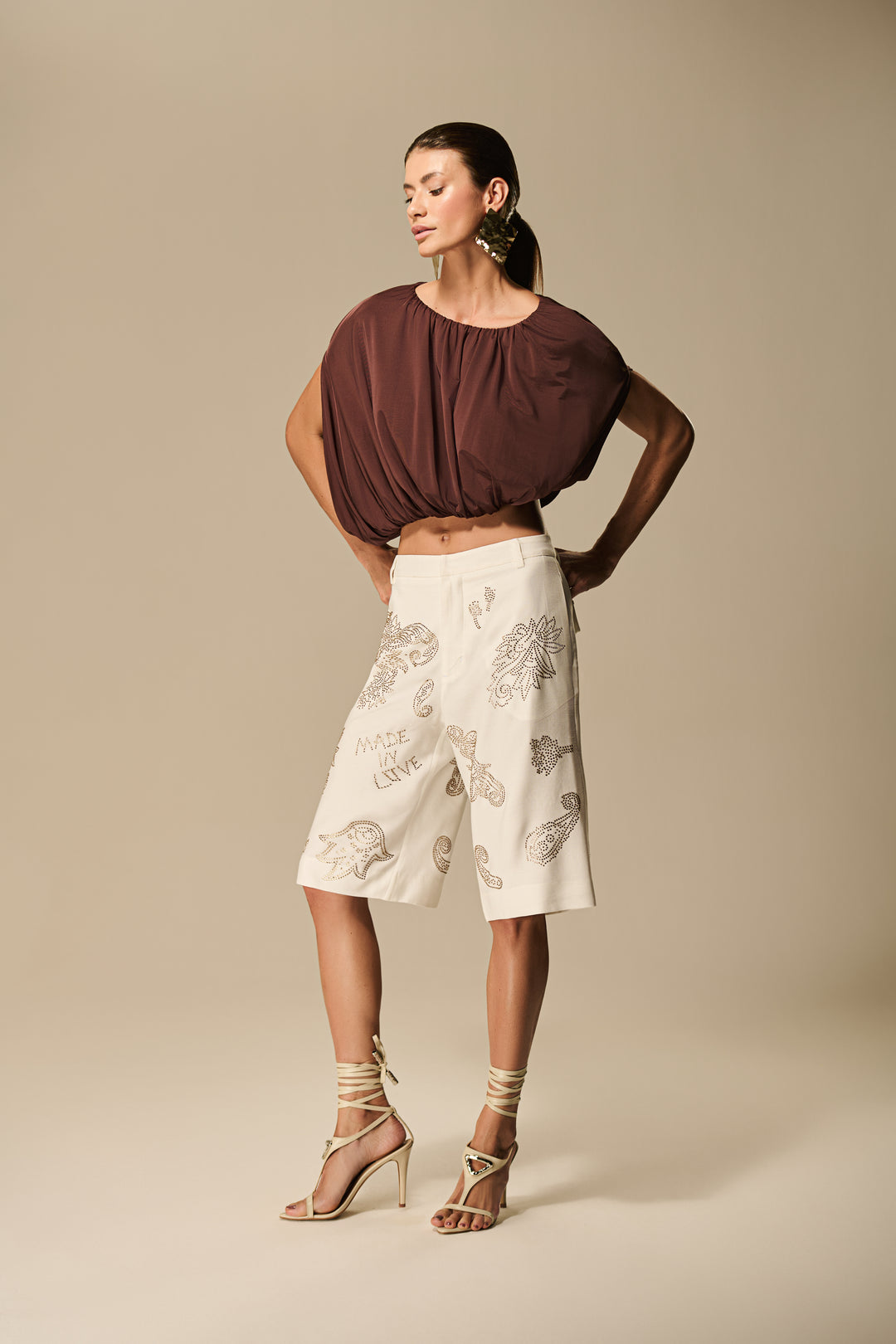 Draped Jersey Blouse