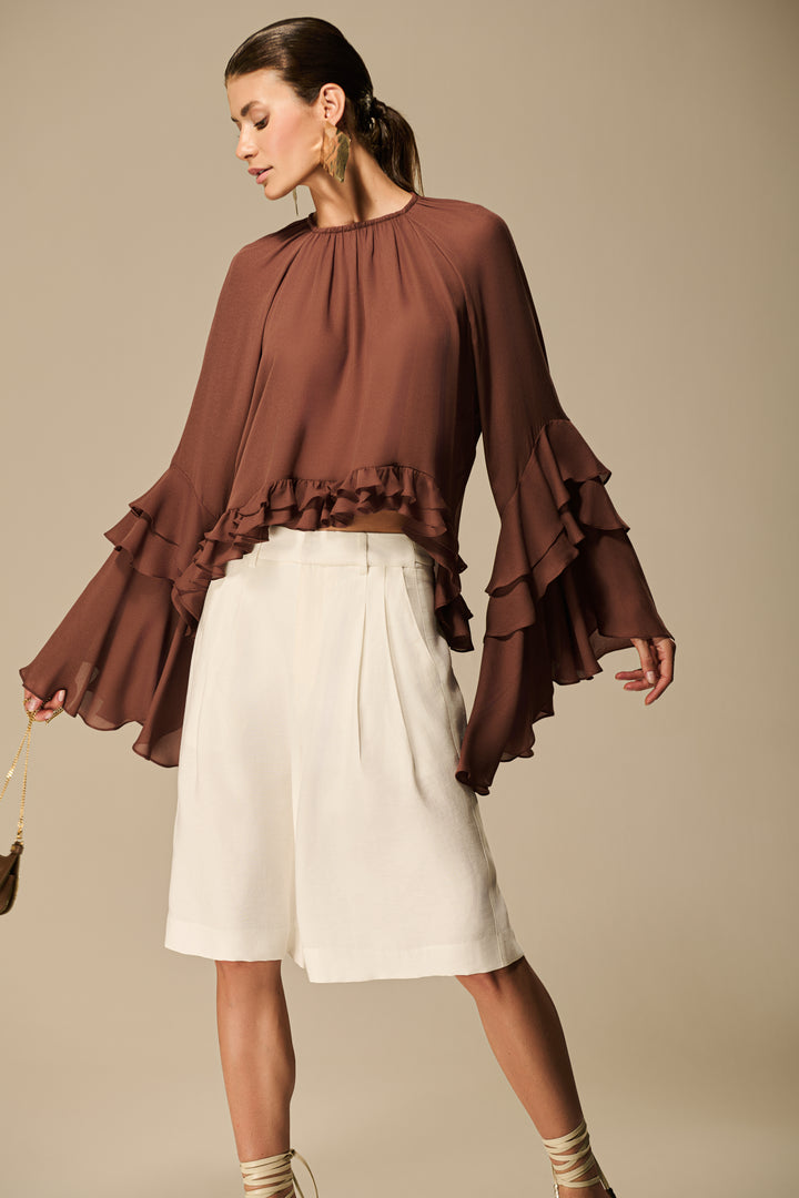 Blusa Babados Barra