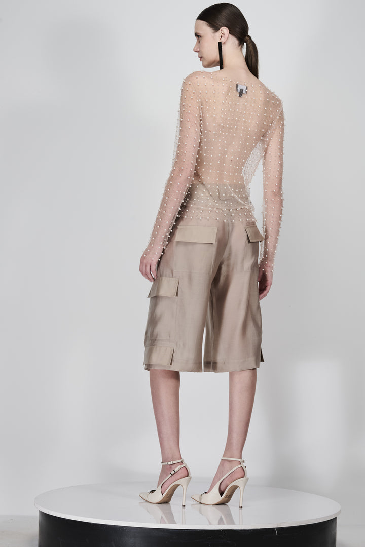 Pearl Tulle Blouse