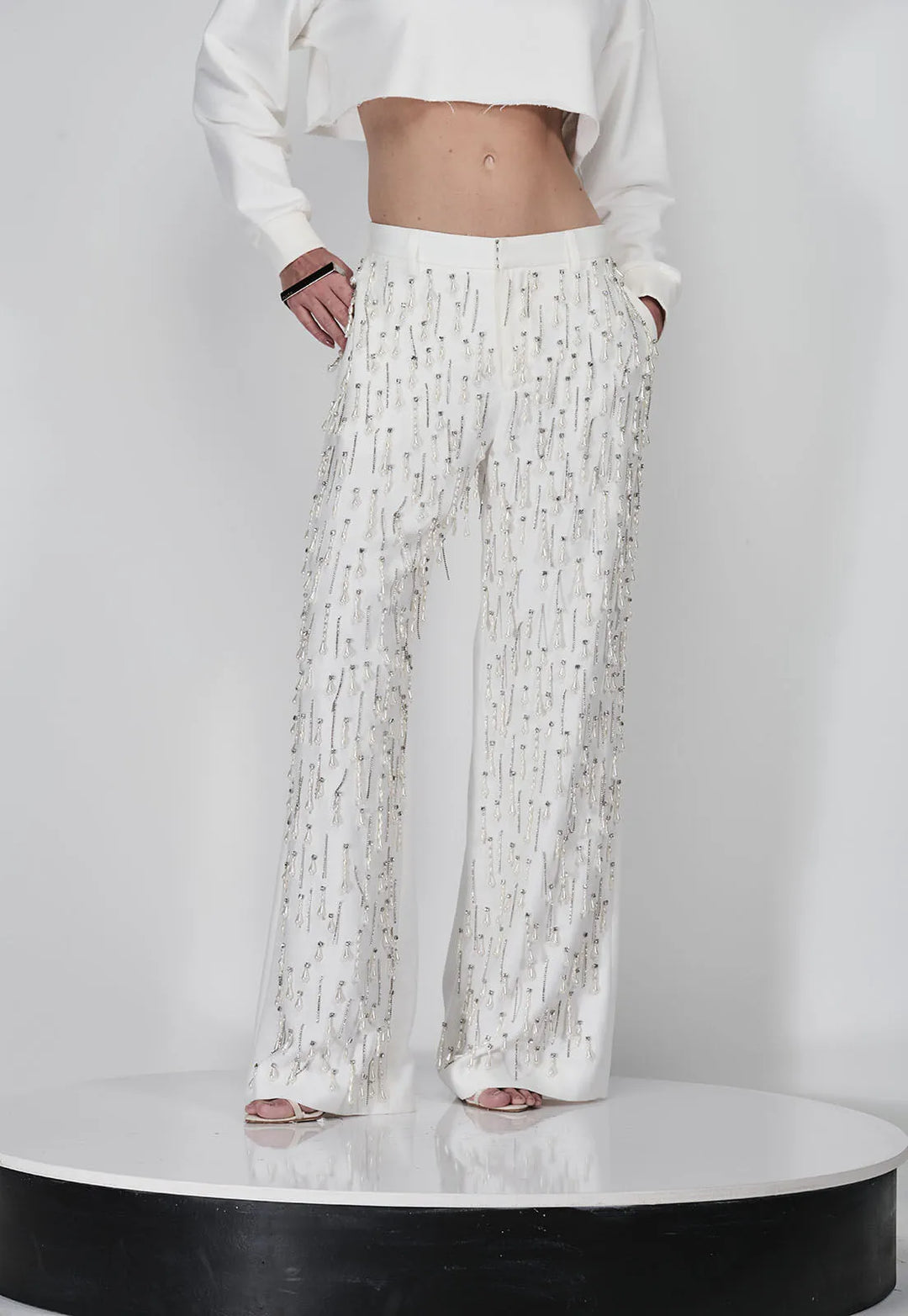 Calça Alfaiataria Bordada