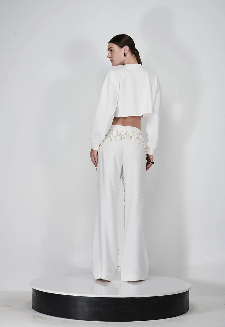 Calça Alfaiataria Bordada