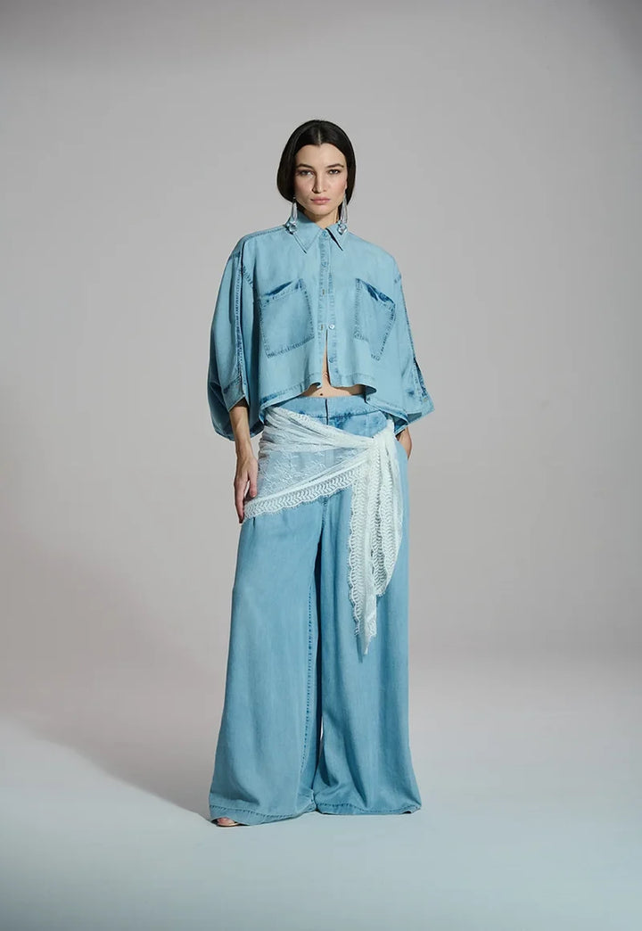 Loose Cropped Shirt