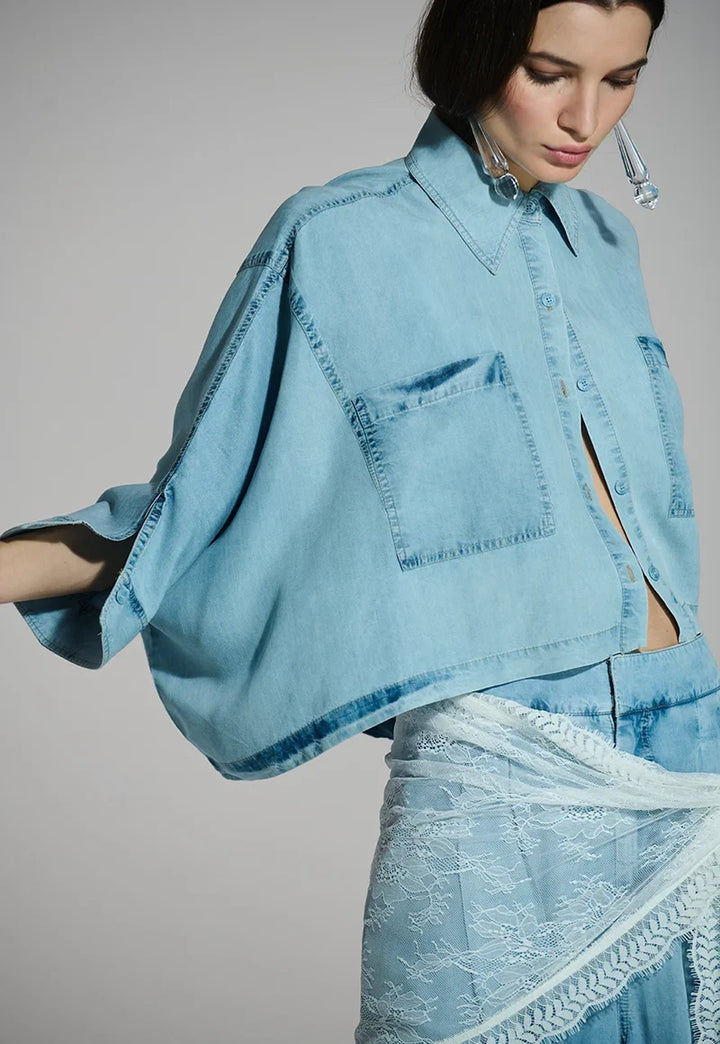 Loose Cropped Shirt