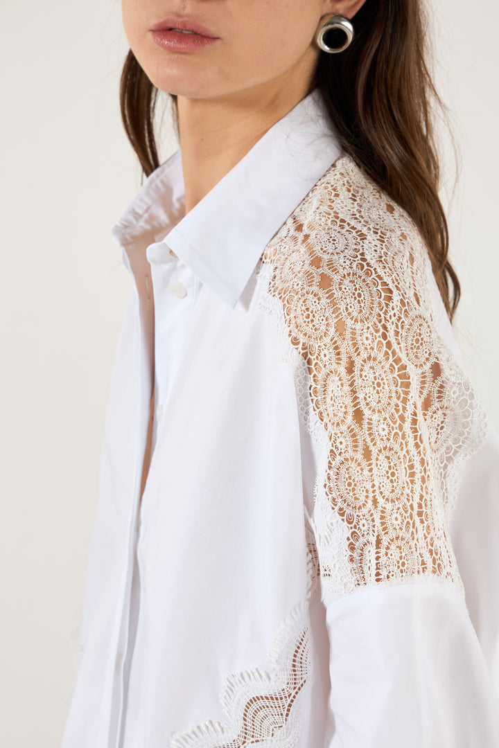 Lace Insert Shirt