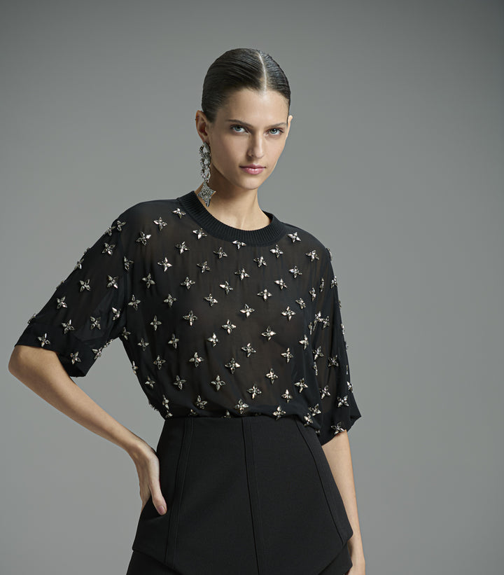Star Chaos Embroidered Blouse