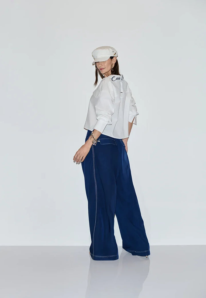 Stitched Nylon Pants