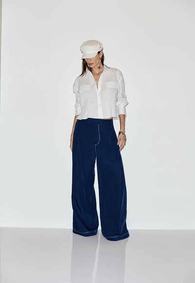 Stitched Nylon Pants