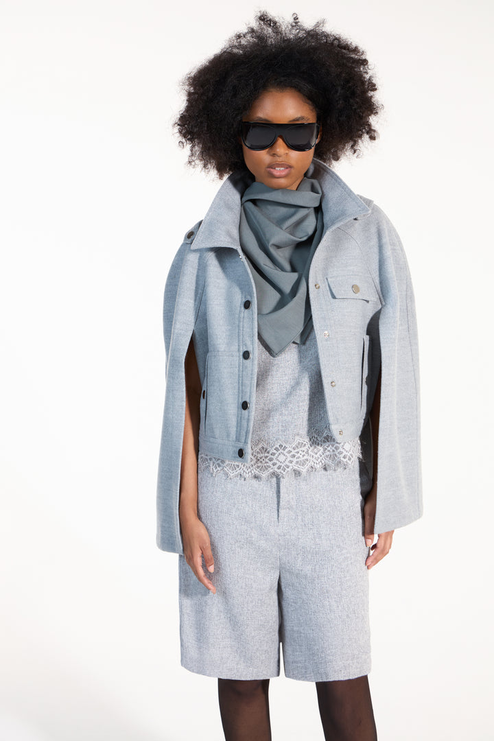 Conjunto Blusa Renda+Bermuda