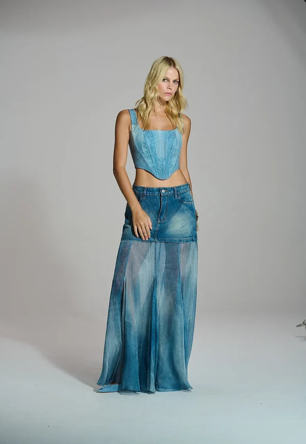 Long Sheer Skirt