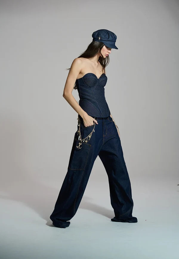 Raw Barrel Leg Jeans