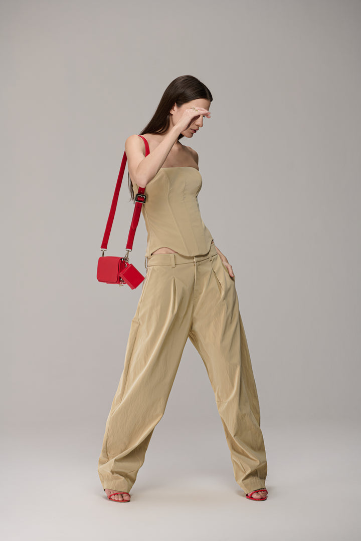 Calça Barrel Leather