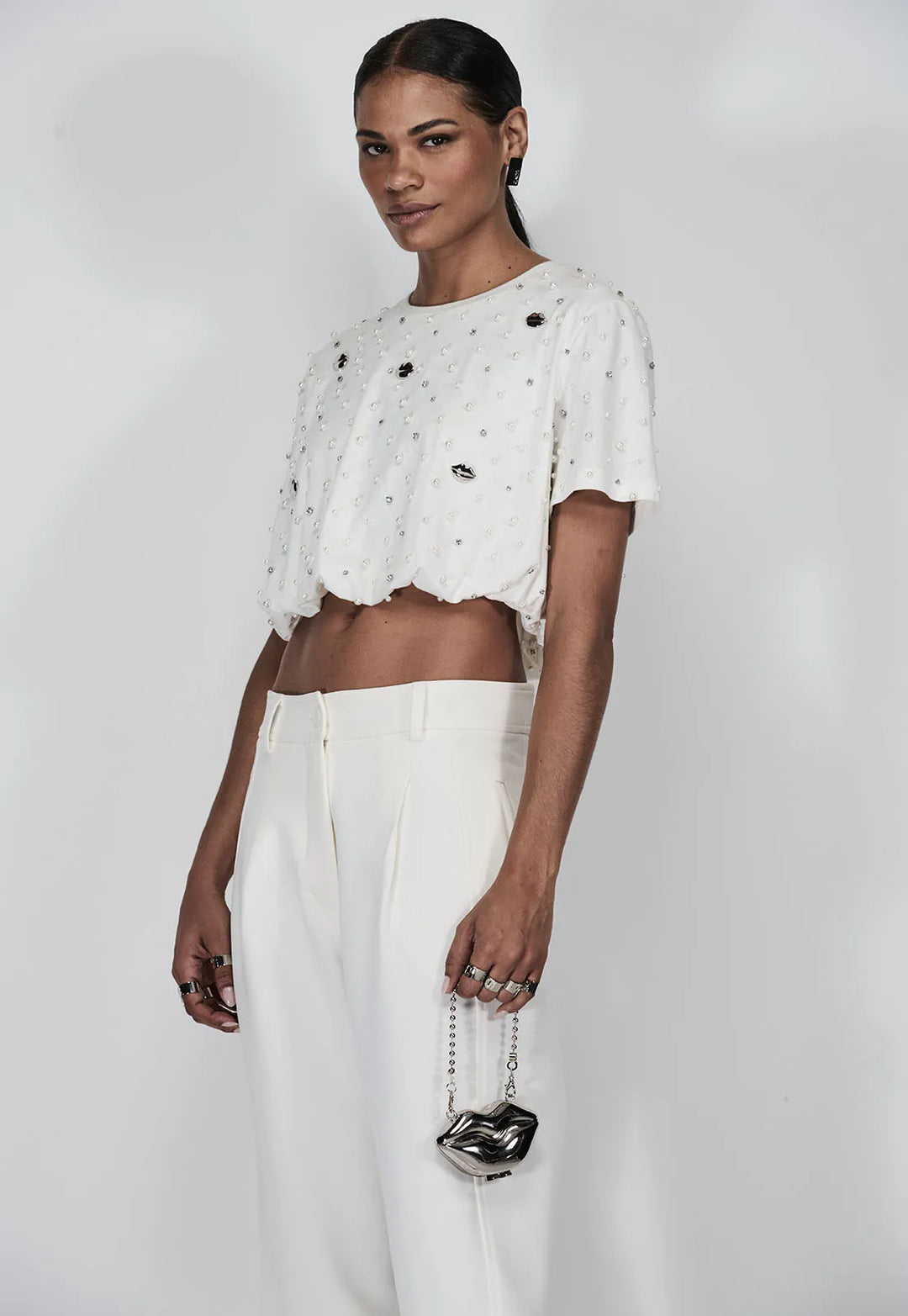 Ribbed Tailored Trousers