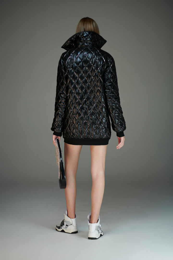 Chaos Chain Maxi Bomber Jacket