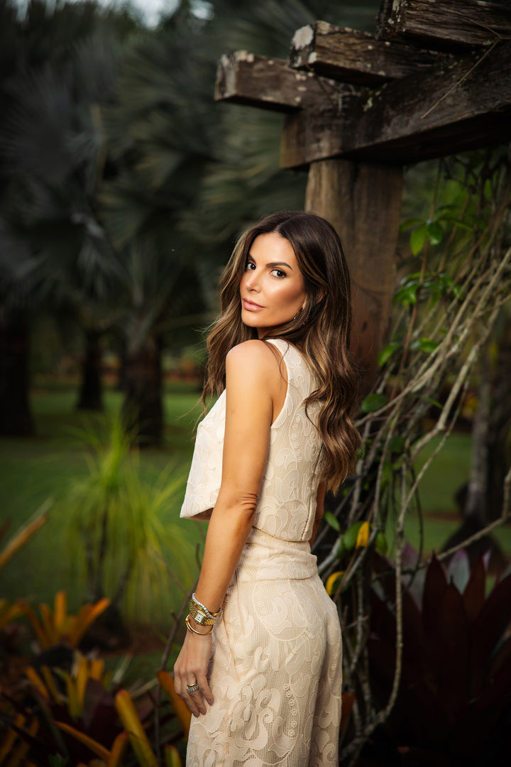 Anne Fernandes Cropped+Pants Set