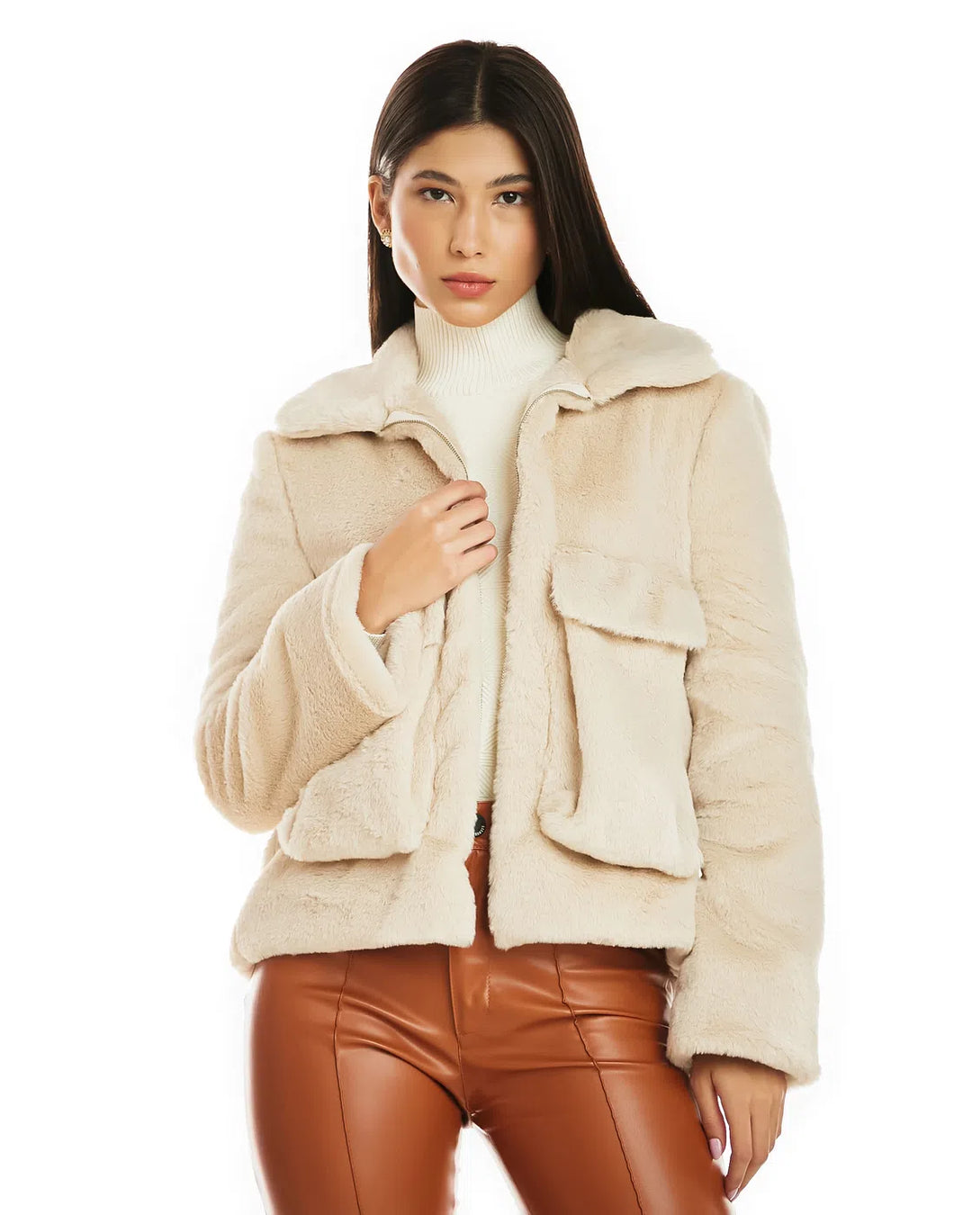 Anne Fernandes Fur Coat with Pockets