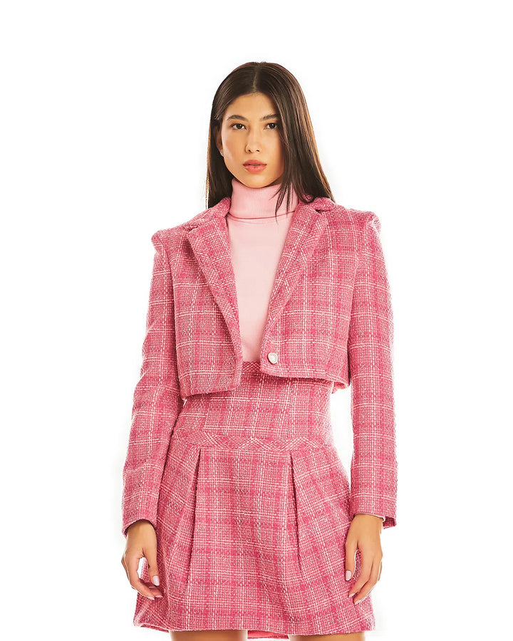 Anne Fernandes Tweed Blazer+Skirt Set