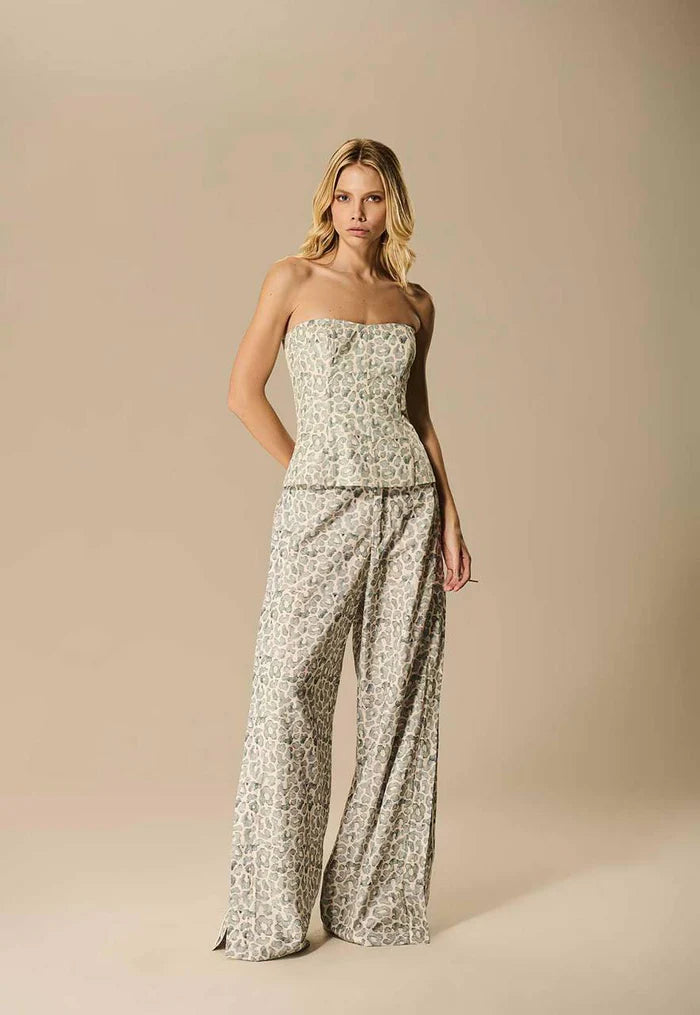 Calça Washed Leopard