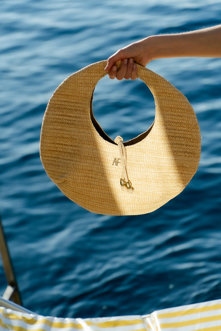 Round Straw Raffia Bag