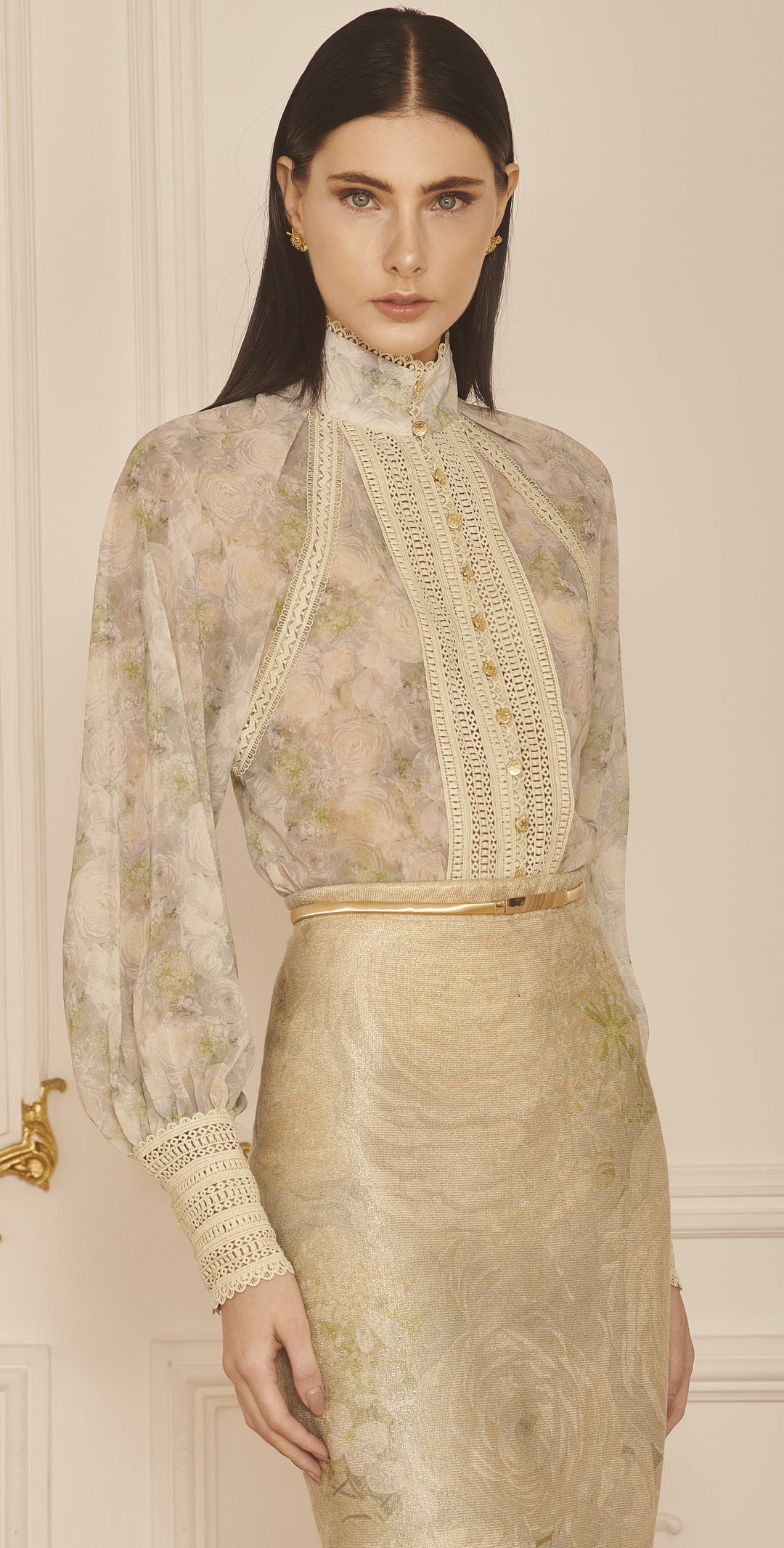 LN Brand Knitted Skirt+Blouse Set