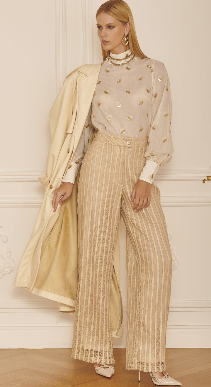 LN Brand Lace Trousers+Blouse Set