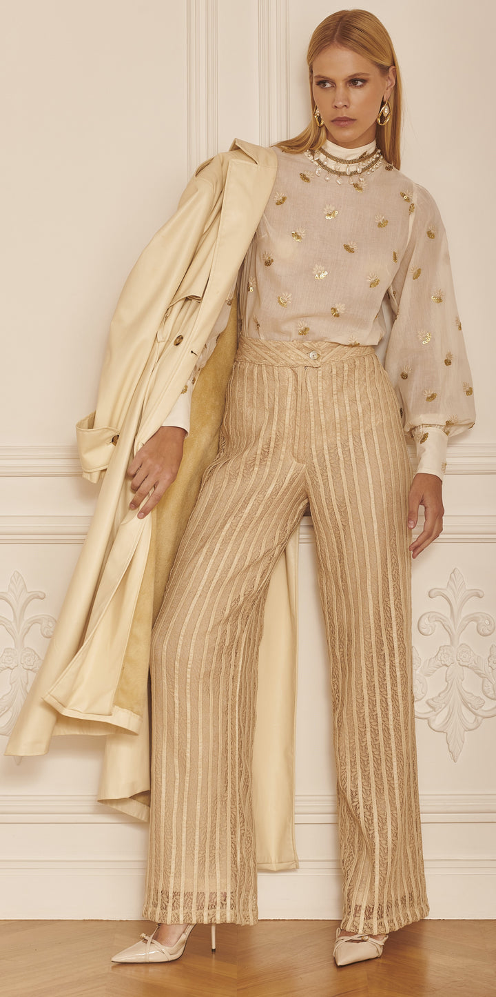 LN Brand Lace Trousers+Blouse Set