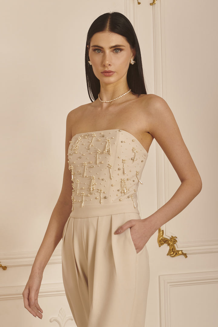 LN Brand Pearls Tailored Jumpsuit