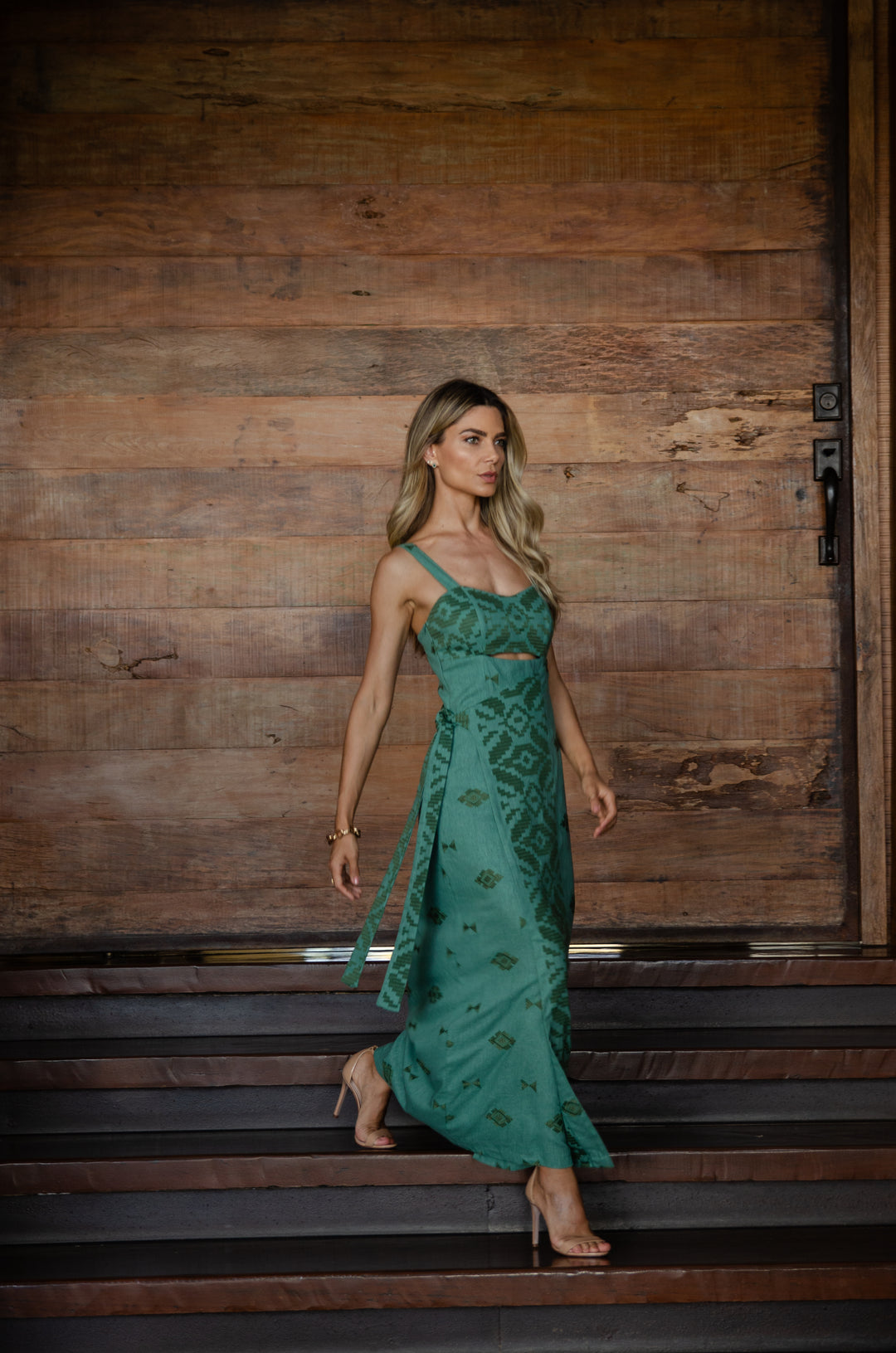 Vestido Maxi midi Linho Skunk