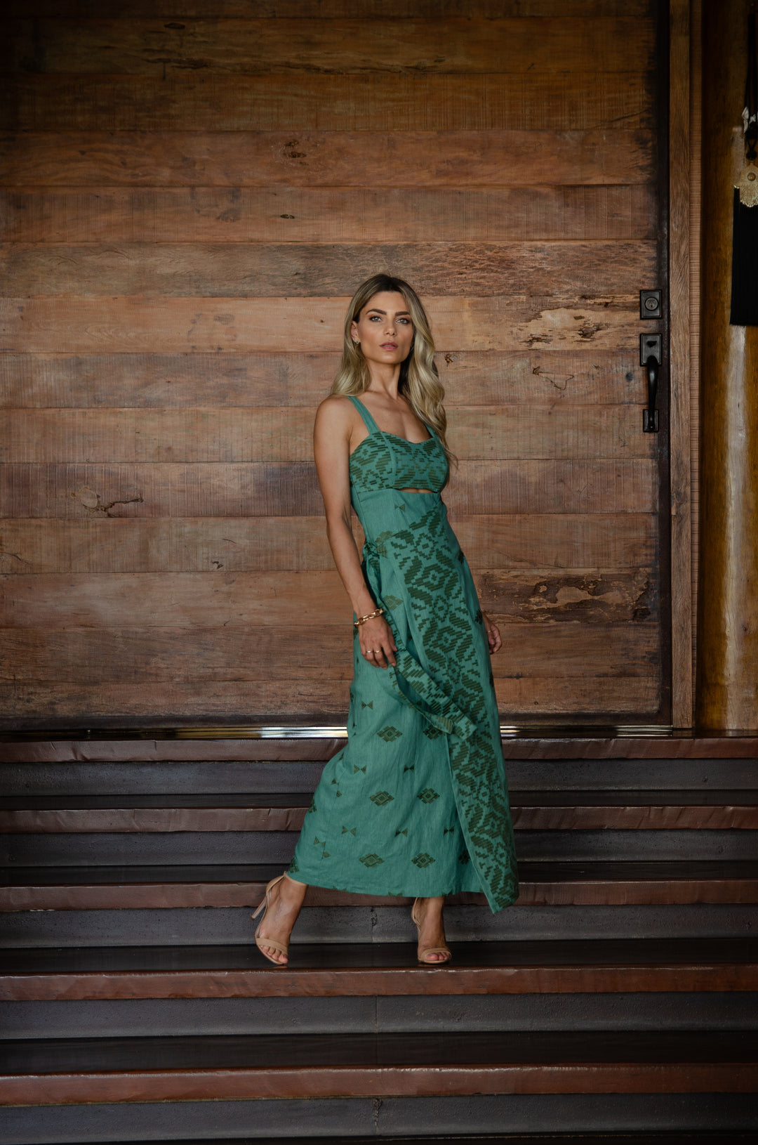 Vestido Maxi midi Linho Skunk