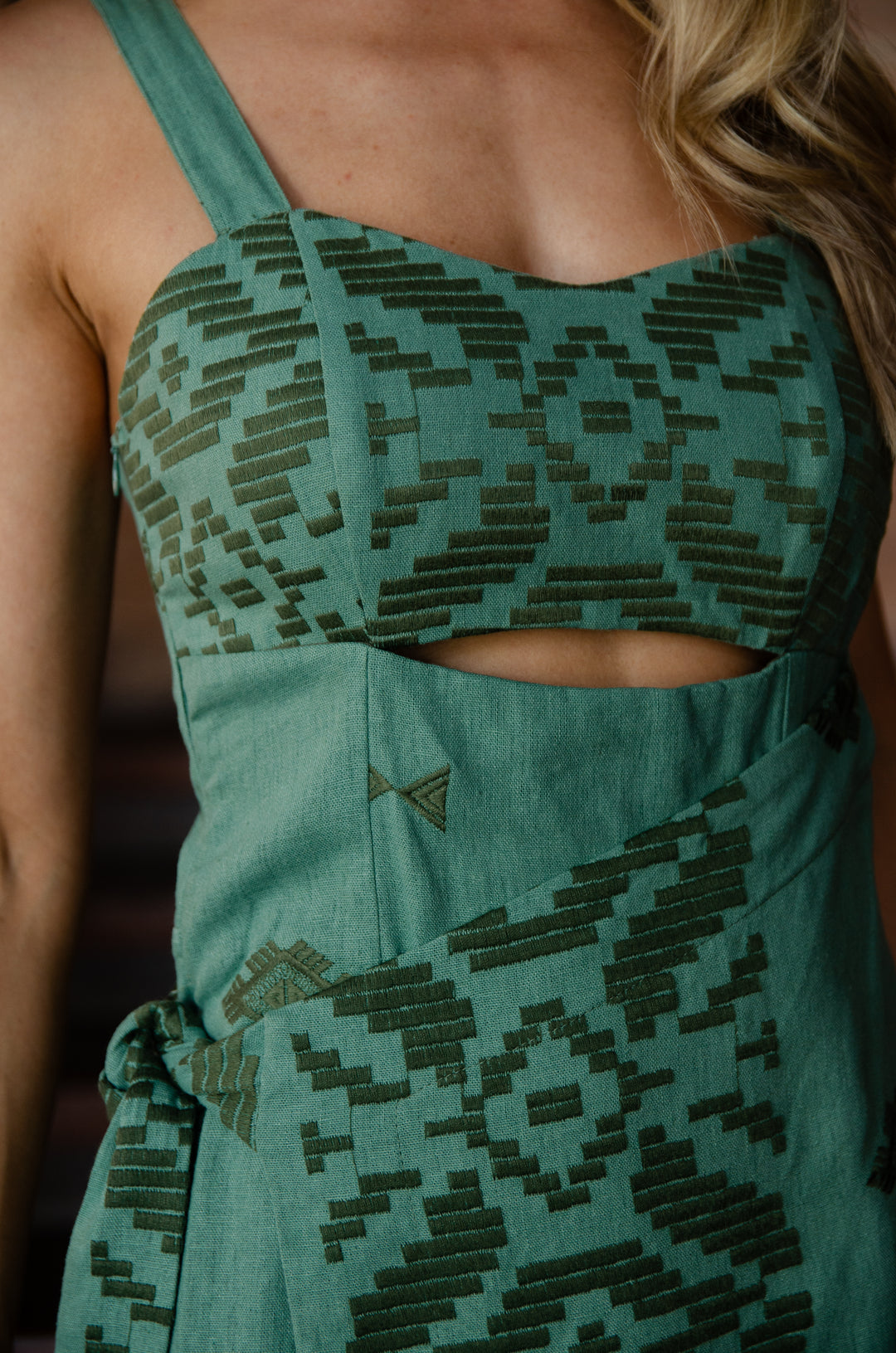 Vestido Maxi midi Linho Skunk