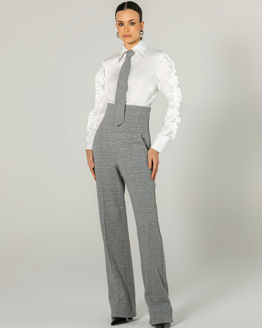 Ruffled Tricoline Shirt