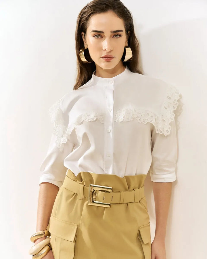 3/4 Sleeve Lace Shirt