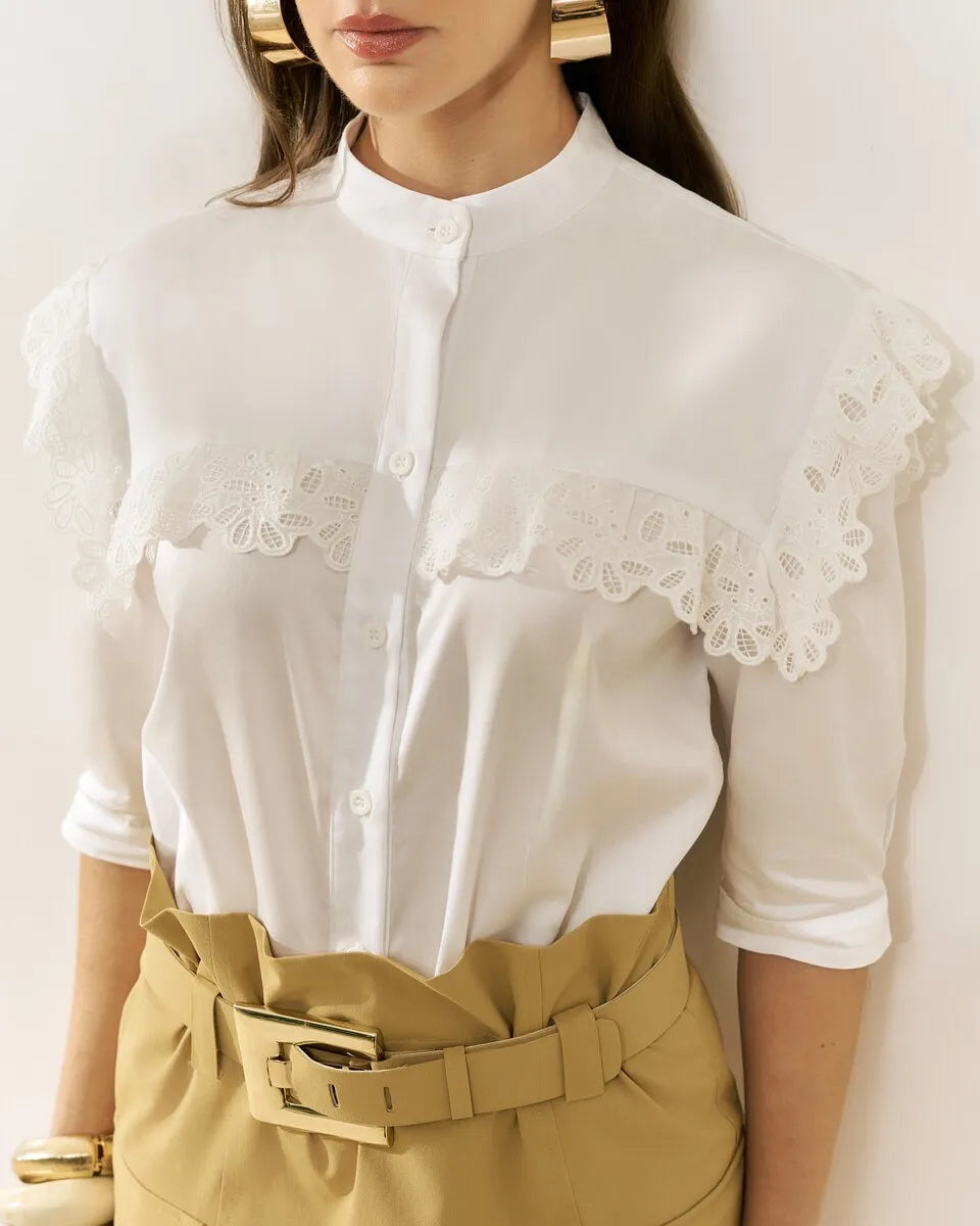 3/4 Sleeve Lace Shirt
