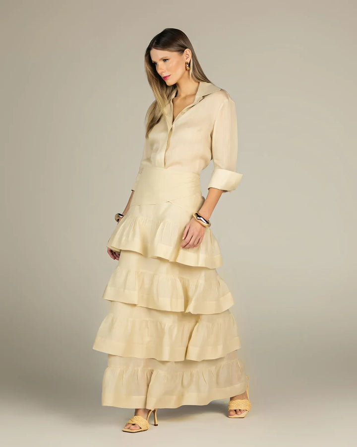 Long Ruffled Skirt
