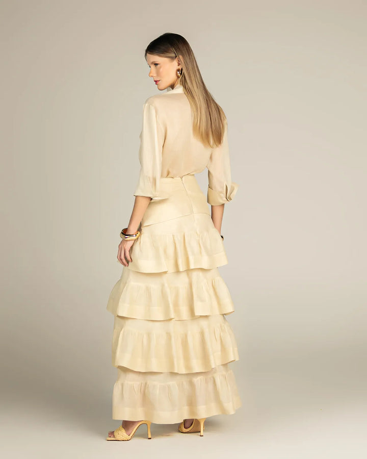 Long Ruffled Skirt