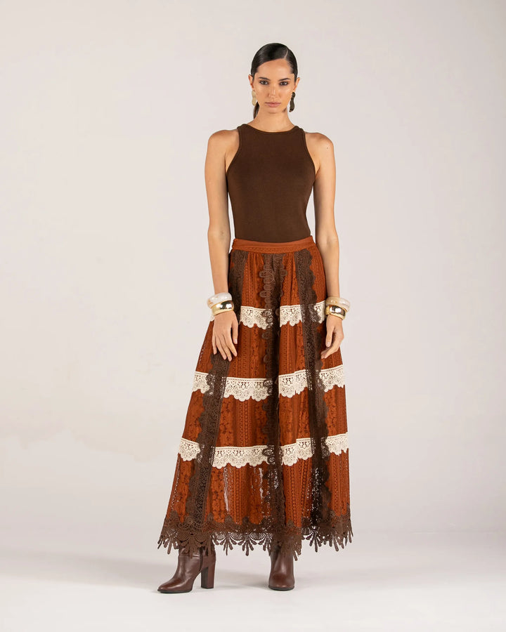 Patchwork Lace Skirt
