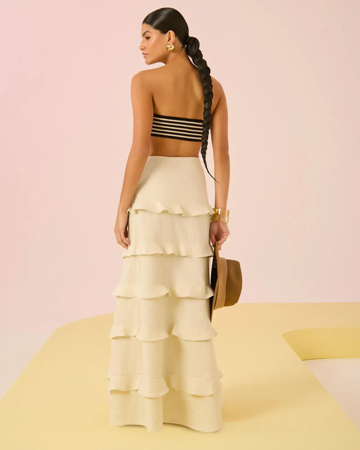 Long Ruffled Skirt
