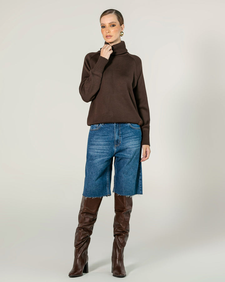 Straight Bermuda Jeans