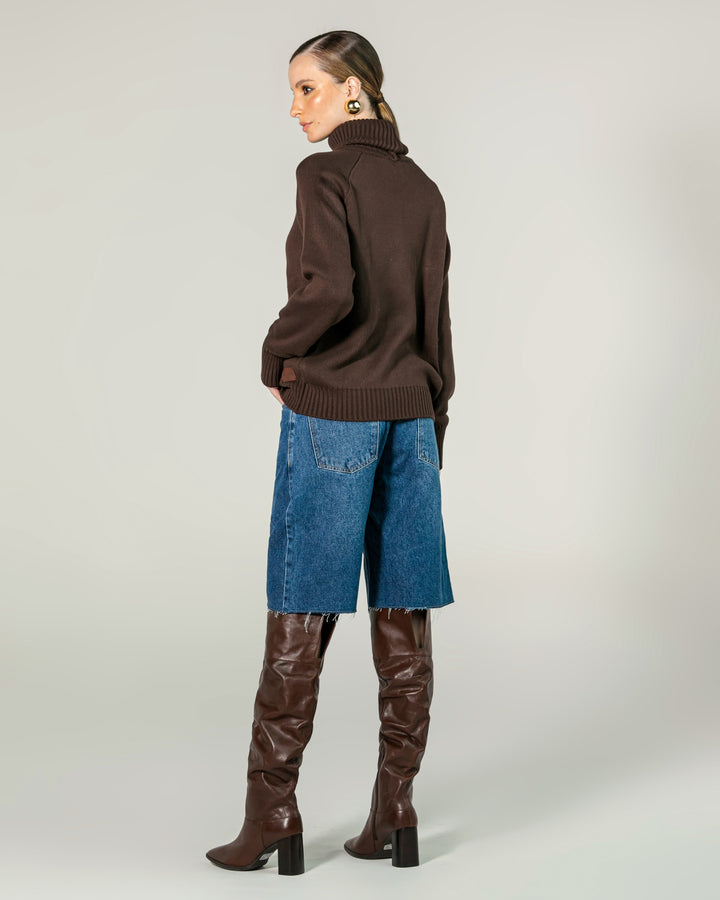 Straight Bermuda Jeans
