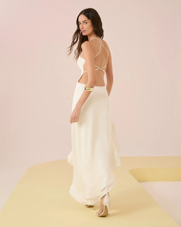 Asymmetrical Ruffled Dress