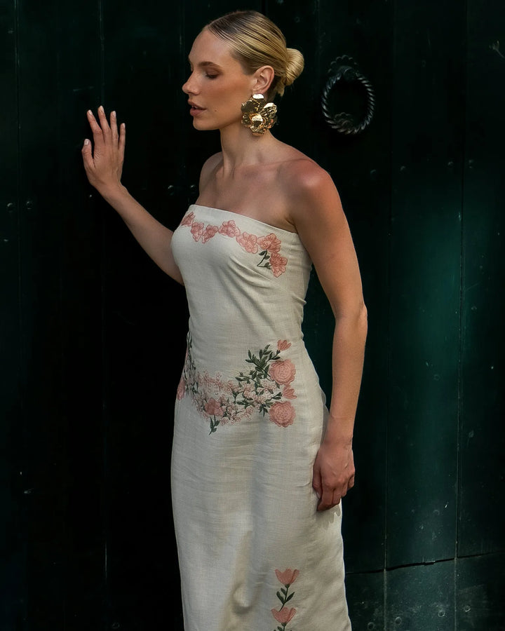 Embroidered Midi Dress