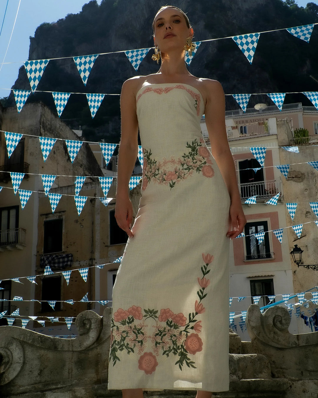 Embroidered Midi Dress
