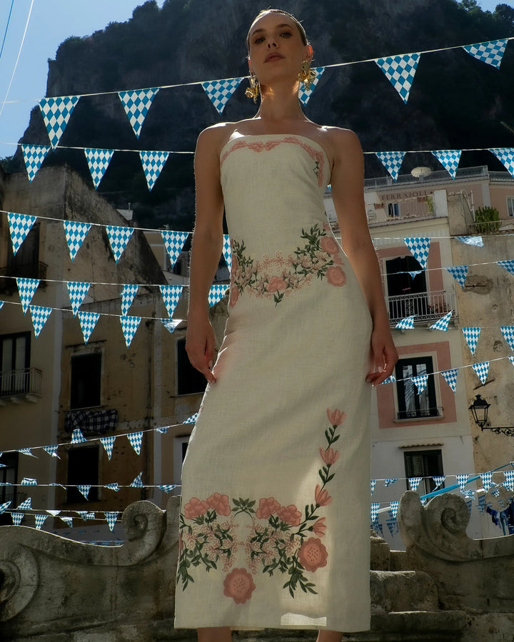 Embroidered Midi Dress