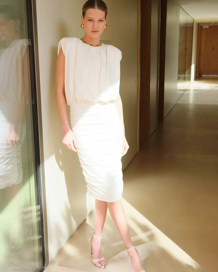 Vestido Midi Drapeado