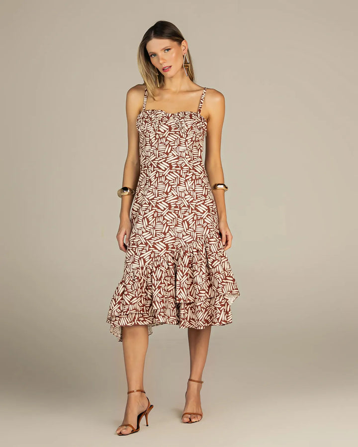 Printed Midi Dress